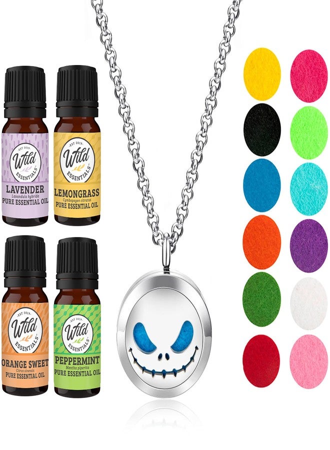mEssentials Jack Skullington Stainless Steel Aromatherpay Diffuser (Necklace w/ 4 Oils) - Image 2